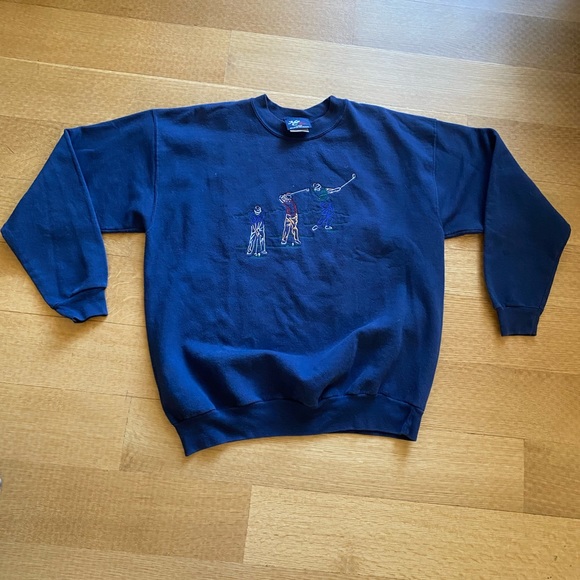 m&c sport Sweaters Vintage Embroidered Golfer Crewneck Sweatshirt